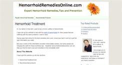 Desktop Screenshot of hemorrhoidremediesonline.com