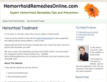 Tablet Screenshot of hemorrhoidremediesonline.com